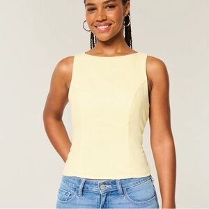 Hollister Light Yellow Tank Top
